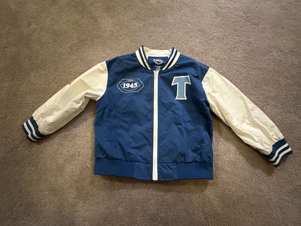 Thomas & Friends Steam Team Boys Jacket Blue White Zip Up XS 5/6 2024